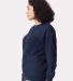 Gildan SF008 Unisex Softstyle Midweight Fleece Qua in Navy side view