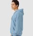 Gildan SF600 Unisex Softstyle Fleece Hooded Sweats in Stone blue side view