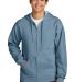 Gildan SF600 Unisex Softstyle Fleece Hooded Sweats in Stone blue front view