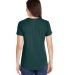 Gildan 6750L Ladies' Triblend T-shirt in Hth dark green back view