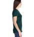 Gildan 6750L Ladies' Triblend T-shirt in Hth dark green side view