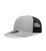 Decky Hats  DEC6021 Decky Six-Panel Trucker in Heather grey/black front view