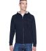 8463 UltraClub® Adult Rugged Wear Thermal-Lined F in Navy/ hthr gry front view