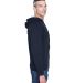 8463 UltraClub® Adult Rugged Wear Thermal-Lined F in Navy/ hthr gry side view