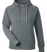 J America 8753 Women's Apex Fleece Hooded Sweatshi in Steel front view