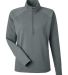 J America 8754 Women's Apex Fleece Quarter-Zip Pul in Steel front view