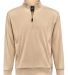 J America 8760 Element Fleece Quarter-Zip Sweatshi in Almond front view