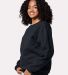 Jerzees C12MR Rugged Crewneck Sweatshirt in Black ink side view