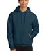 Jerzees H12MR Rugged Hooded Sweatshirt in Washed navy