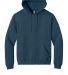Jerzees H12MR Rugged Hooded Sweatshirt in Washed navy