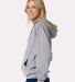 Jerzees IC49MR Ultimate CVC Hooded Sweatshirt in Athletic heather side view