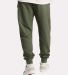 Jerzees IC50MPR Ultimate CVC Jogger in Military green heather back view