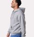 Jerzees Z12MR Rugged Full-Zip Hooded Sweatshirt in Athletic heather side view