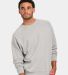 Boxercraft BM5104 French Terry Crew Pullover in Oxford heather front view