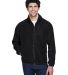 8485 UltraClub® Polyester Adult Iceberg Fleece Fu in Black front view