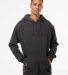 Independent Trading IND4000 Heavyweight Hooded Swe in Charcoal heather front view