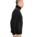 8495 UltraClub® Adult Full-Zip Polyester Micro-Fl in Black/ black side view