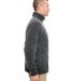 8495 UltraClub® Adult Full-Zip Polyester Micro-Fl in Charcoal/ chrcl side view
