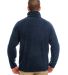8495 UltraClub® Adult Full-Zip Polyester Micro-Fl in Navy/ navy back view