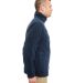 8495 UltraClub® Adult Full-Zip Polyester Micro-Fl in Navy/ navy side view