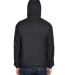 8915 UltraClub® Adult Nylon Fleece-Lined Hooded J in Black back view