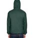 8915 UltraClub® Adult Nylon Fleece-Lined Hooded J in Forest green back view