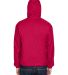 8915 UltraClub® Adult Nylon Fleece-Lined Hooded J in Red back view