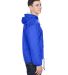 8915 UltraClub® Adult Nylon Fleece-Lined Hooded J in Royal side view