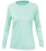 Anetik WSBRZL0 Women's Breeze Tech Long Sleeve T-S in Seafoam heathered front view