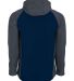 Holloway 229157 Raider Hooded Soft Shell Jacket in Carbon print/ navy back view
