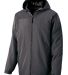 Holloway 229017 Bionic Hooded Jacket in Carbon/ black front view