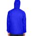 8925 UltraClub® Adult 1/4-Zip Hooded Nylon Pullov in Royal back view