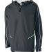 Holloway 229016 Wizard Hooded Quarter-Zip in Carbon/ white front view