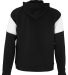 Holloway 229546 Athletic Fleece Prospect Hooded Sw in Black/ white back view