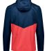 Holloway 229534 Packable Quarter-Zip Jacket in Navy/ scarlet back view