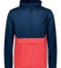 Holloway 229534 Packable Quarter-Zip Jacket in Navy/ scarlet front view
