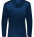 Holloway 222830 Momentum Hooded Long Sleeve T-Shir in Navy back view