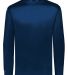 Holloway 222830 Momentum Hooded Long Sleeve T-Shir in Navy front view