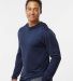 Holloway 222830 Momentum Hooded Long Sleeve T-Shir in Navy side view