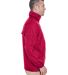 8929 UltraClub® Adult Hooded Nylon Zip-Front Pack in Red side view