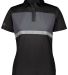Holloway 222776 Women's Prism Bold Polo in Black/ carbon front view