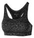 Holloway 223300 Women's Vent Sports Bra in Black space dye front view