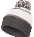 Holloway 223816 8 1/2" Reflective Knit Beanie in White/ carbon front view