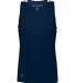 Holloway 221335 Women's PR Max Track Racerback Jer in Navy/ white front view