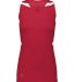 Holloway 221337 Women's PR Max Compression Racerba in Scarlet/ white front view