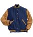 Holloway 224183 Varsity Wool Jacket in Dark royal/ light gold front view