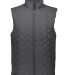 Holloway 229513 Repreve® Eco Quilted Vest in Carbon front view