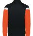 Holloway 229679 Youth Limitless Full-Zip Jacket in Black/ white/ orange back view