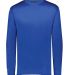Holloway 222823 Youth Momentum Long Sleeve T-Shirt in Royal front view