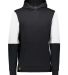Holloway 222681 Youth All-American Team Fleece Col in Black/ white front view